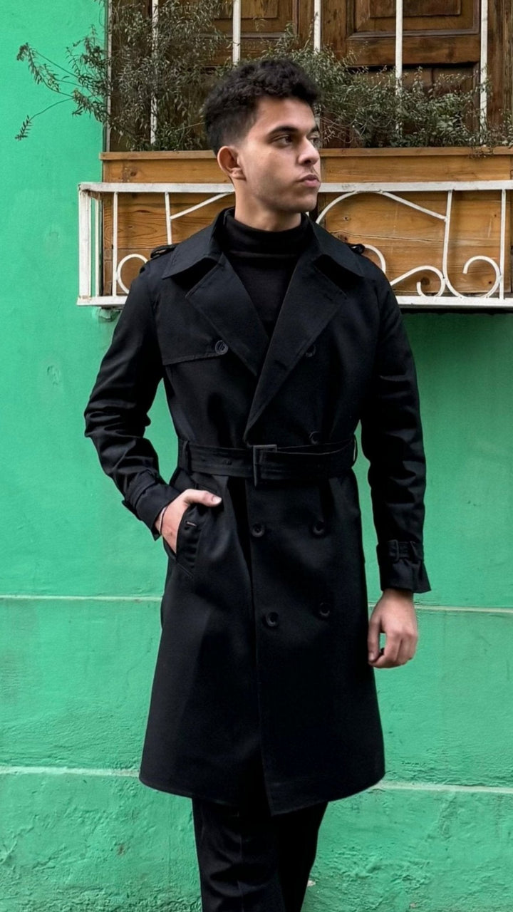 Kale Black Trench Coat Men – Chaos Official: Opulent Luxury in