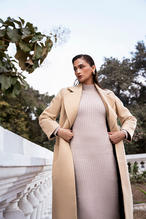 Aleena Grey Bodycon Dress – Chaos Official: Opulent Luxury in Wool Long Coats, Leather Jackets, and Trench Coats
