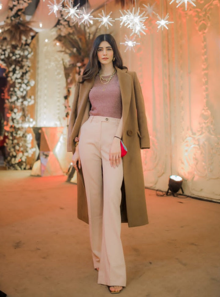 ladies long wool coat