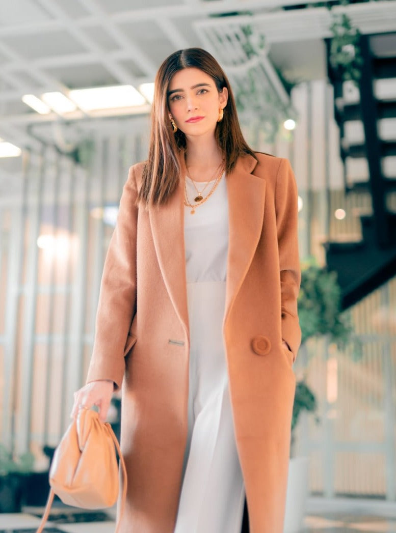 Sun Kissed Long Camel Coat