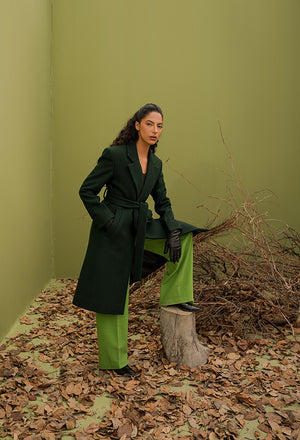 Riot - Mid Jungle Green Wool Coat