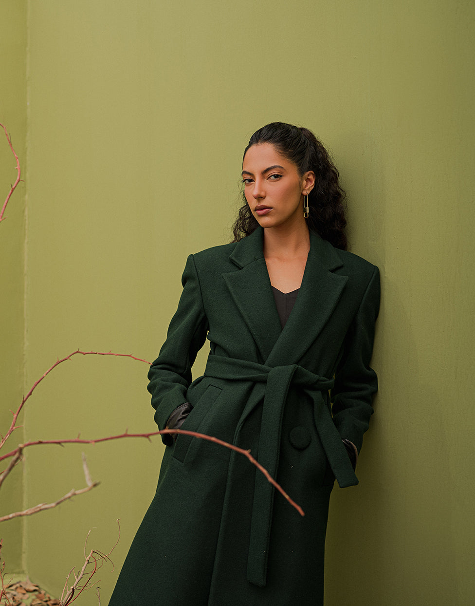 Riot - Mid Jungle Green Wool Coat