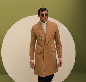 Furore - Beige Long Coat Men