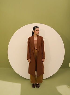 OBI'S Dream - Sepia Brown Coat Long