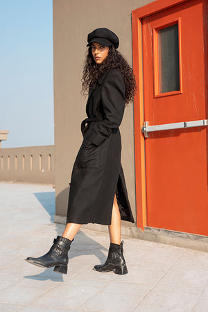 The Black Raven ; Vogue Edition Long Black Coat Women