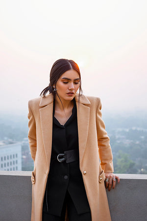 Cremè De Le Cremè  - Beige Cream Wool Coat