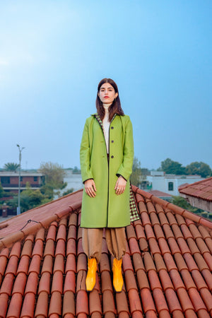 ENVY- Green Wool Long Coat
